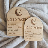 Hello World Birth Announcement Disc