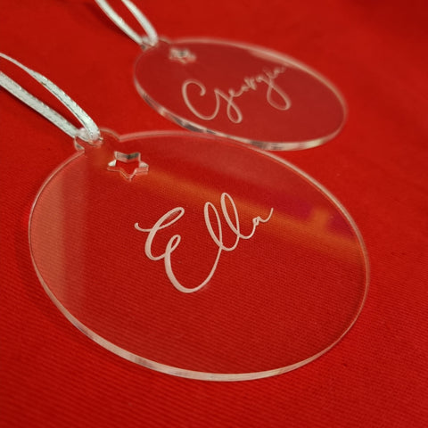 Acrylic Ornament - Personalised Bauble