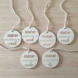 Gift Tags - Want, Need, Wear, Read