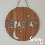 Round name plaque