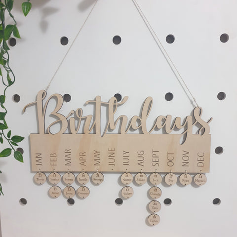 Birthday Calendar