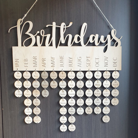 Birthday Calendar